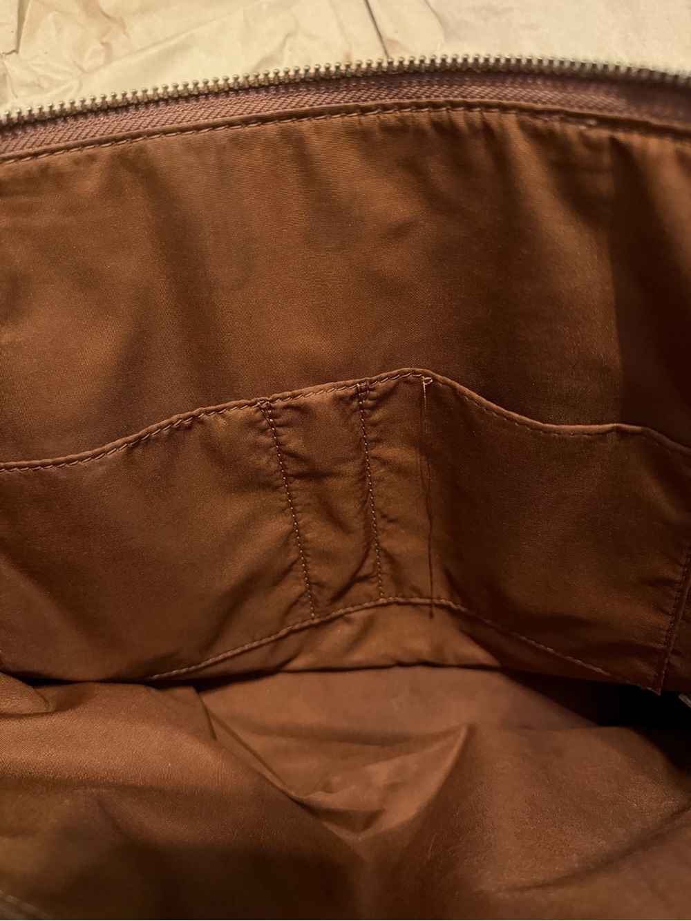 Fossil Leather Tote in Warm Chestnut Brown - Picture 5 of 6